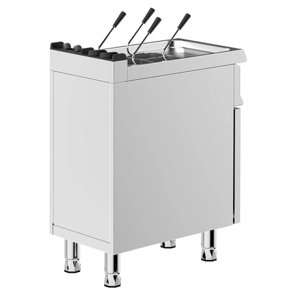 GGM Gastro Commercial Gas Pasta Cooker - Single Tank - Freestanding - 18L - 10.5kW - with Drain Tap - on Cupboard Base - 1-Door