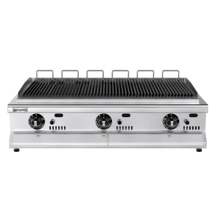 GGM Gastro Commercial Gas Water Grill - 15.6kW - Countertop - Cast-Iron Cooking Grids - 730mm Deep - 6 Grill Grids