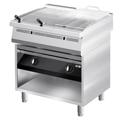 GGM Gastro Commercial Gas Water Grill - 22kW - 800mm - 700mm Deep - Cast-Iron Cooking Grids
