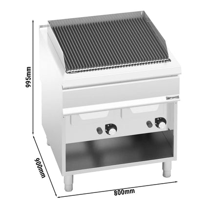 GGM Gastro Commercial Gas Water Grill Paolo 900 Series - 24kW - Freestanding - with Leg Stand - 900mm Deep