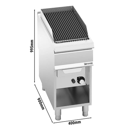 GGM Gastro Commercial Gas Water Grill Paolo 900 Series - 400mm - Freestanding - with Leg Stand - 900mm Deep - 12kW
