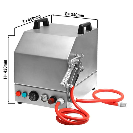 GGM Gastro Commercial Gelatine Dispenser Sprayer – 0.5–3.5 bar pressure - Heating up to 85 °C - Made in Italy