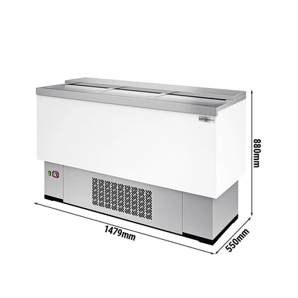 GGM Gastro Commercial Glass Lid Chest Freezer - White - 305L