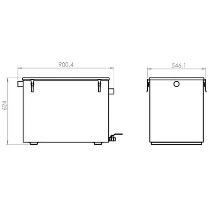 GGM Gastro Commercial Grease Trap - 132L - for up to 200 covers/day