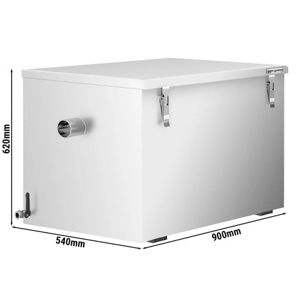 GGM Gastro Commercial Grease Trap - 132L - with solids basket 52L - for up to 200 covers/day - 25L/min