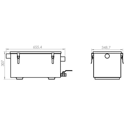 GGM Gastro Commercial Grease Trap - 20L - for up to 50 covers/day