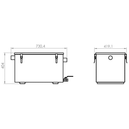 GGM Gastro Commercial Grease Trap - 40L - for up to 100 covers/day