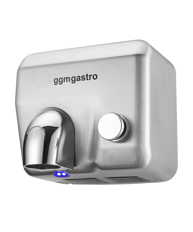 GGM Gastro Commercial Hand Dryer with Push Button - Matte Stainless Steel