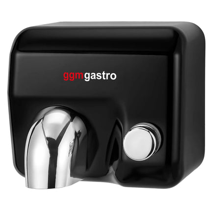 GGM Gastro Commercial Hand Dryer with Push Button - Stainless Steel - Matte Black