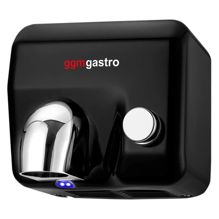 GGM Gastro Commercial Hand Dryer with Push Button - Stainless Steel - Matte Black