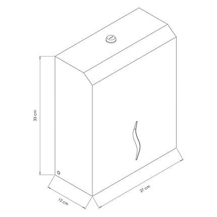 GGM Gastro Commercial Hand Towel Dispenser - holds up to 800 towels - Stainless Steel