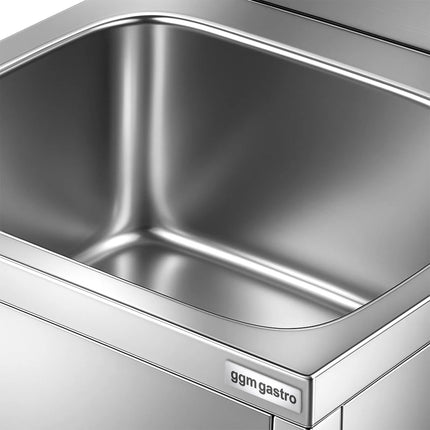 GGM Gastro Commercial Hand wash & mop sink - Stainless steel - with mixer tap (hot & cold) & soap dispenser