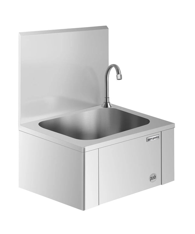 GGM Gastro Commercial Hand Wash Sink - Stainless steel - with knee-operated tap