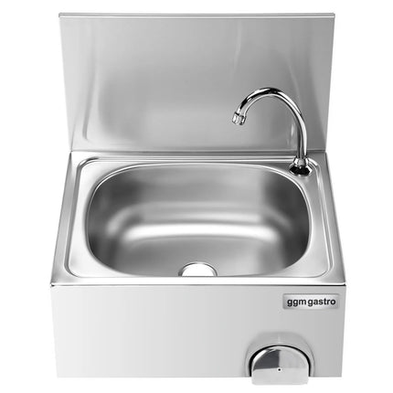 GGM Gastro Commercial Hand Wash Sink - Stainless steel - with knee-operated tap