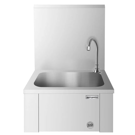 GGM Gastro Commercial Hand Wash Sink - Stainless steel - with knee-operated tap