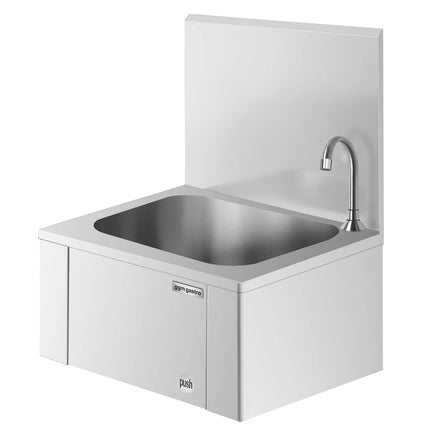 GGM Gastro Commercial Hand Wash Sink - Stainless steel - with knee-operated tap