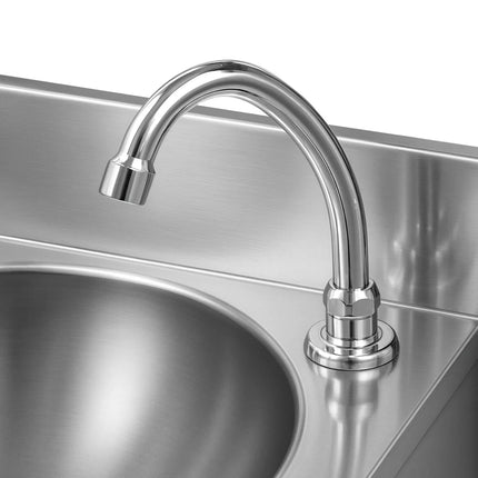 GGM Gastro Commercial Hand Wash Sink - Stainless steel - with knee-operated tap, soap dispenser