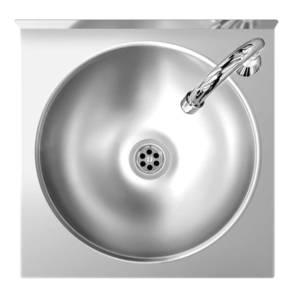 GGM Gastro Commercial Hand Wash Sink - Stainless steel - with knee-operated tap (hot & cold)