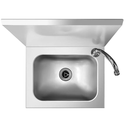 GGM Gastro Commercial Hand Wash Sink - Stainless steel - with knee-operated tap