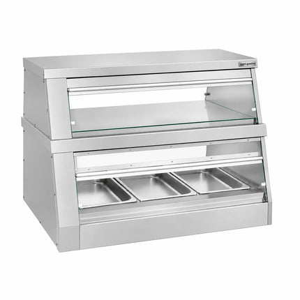 GGM Gastro Commercial Heated Display Cabinet - 1200mm - 3.5kW - with 2 shelves - 3 x GN 1/1