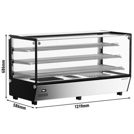 GGM Gastro Commercial Heated Display Cabinet - 1219mm - 1.8kW - with 3 shelves