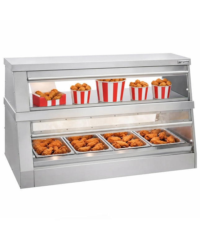 GGM Gastro Commercial Heated Display Cabinet - 1500mm - 3.5kW - with 2 shelves