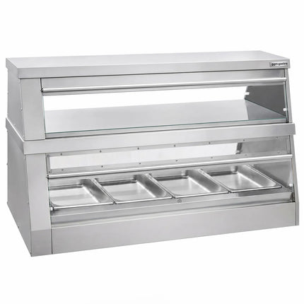 GGM Gastro Commercial Heated Display Cabinet - 1500mm - 3.5kW - with 2 shelves