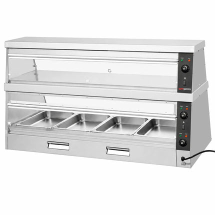 GGM Gastro Commercial Heated Display Cabinet - 1500mm - 3.5kW - with 2 shelves