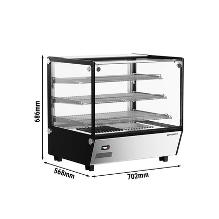GGM Gastro Commercial Heated Display Cabinet - 702mm - 1.1kW - with 3 shelves
