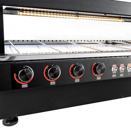 GGM Gastro Commercial Heated Display Cabinet - 995mm - 1.02kW - with 3 shelves - Black