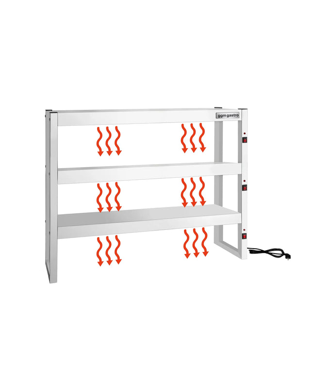 GGM Gastro Commercial Heated Gantry - 1200x300mm - 1.62kW - 3 Tier