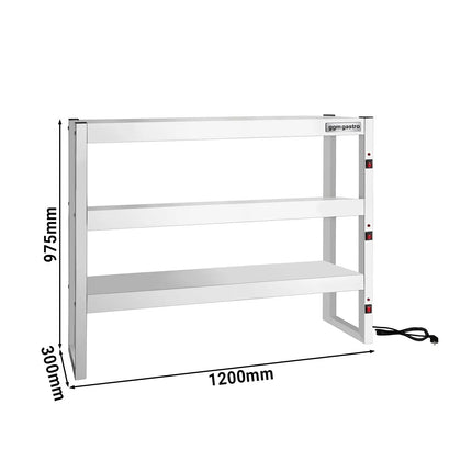 GGM Gastro Commercial Heated Gantry - 1200x300mm - 1.62kW - 3 Tier