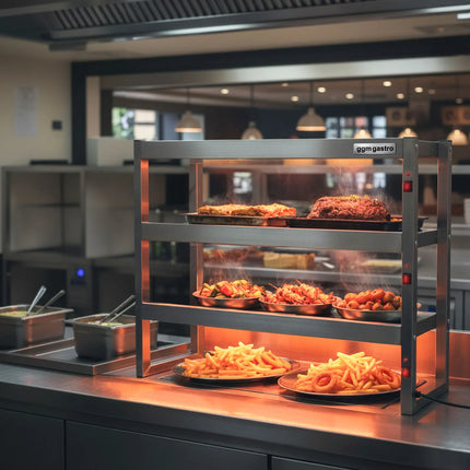 GGM Gastro Commercial Heated Gantry - 1200x300mm - 1.62kW - 3 Tier