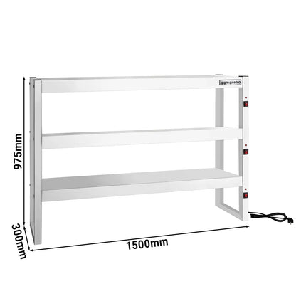 GGM Gastro Commercial Heated Gantry - 1500x300mm - 2.16kW - 3 Tier