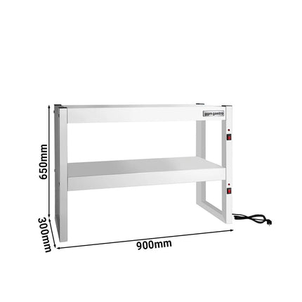 GGM Gastro Commercial Heated Gantry - 900x300mm - 720W - 2 Tier