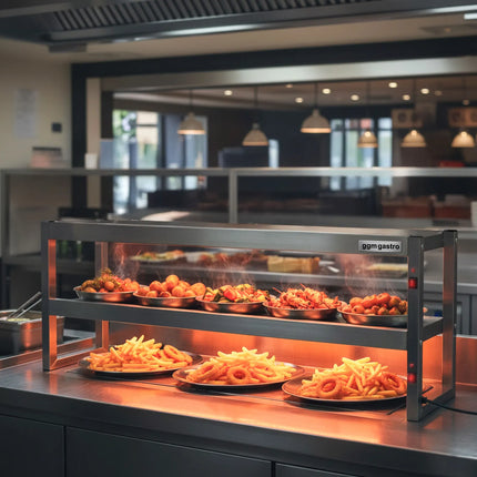 GGM Gastro Commercial Heated Gantry Infrared - 1800x300mm - 1.8kW - 2 Tier