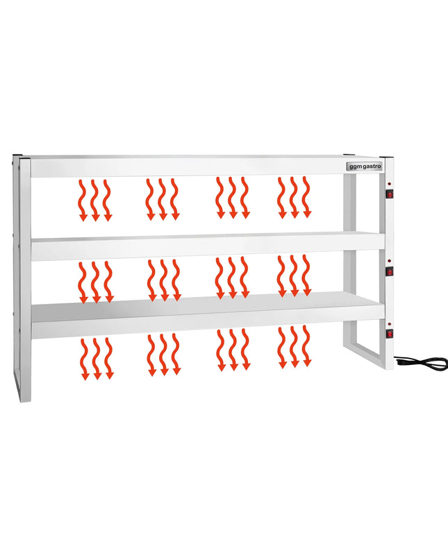 GGM Gastro Commercial Heated Gantry Infrared - 1800x300mm - 2.7kW - 3 Tier