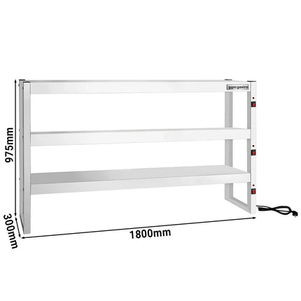 GGM Gastro Commercial Heated Gantry Infrared - 1800x300mm - 2.7kW - 3 Tier