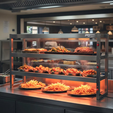 GGM Gastro Commercial Heated Gantry Infrared - 1800x300mm - 2.7kW - 3 Tier