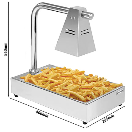 GGM Gastro Commercial Heated Gantry Infrared with 1 Heat Lamp - 400x285mm - 290W - for GN 1/2 - Single Tier