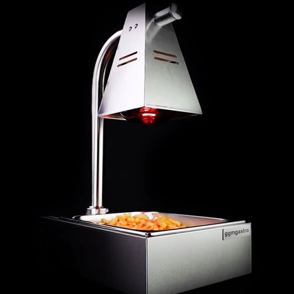 GGM Gastro Commercial Heated Gantry Infrared with 1 Heat Lamp - 400x285mm - 290W - for GN 1/2 - Single Tier