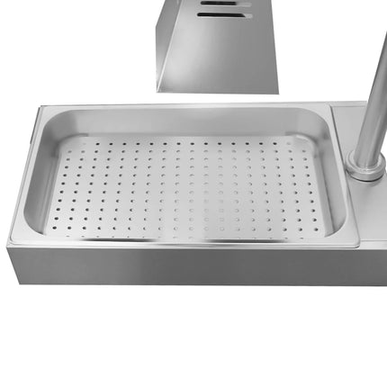 GGM Gastro Commercial Heated Gantry Infrared with 1 Heat Lamp - 400x285mm - 290W - for GN 1/2 - Single Tier