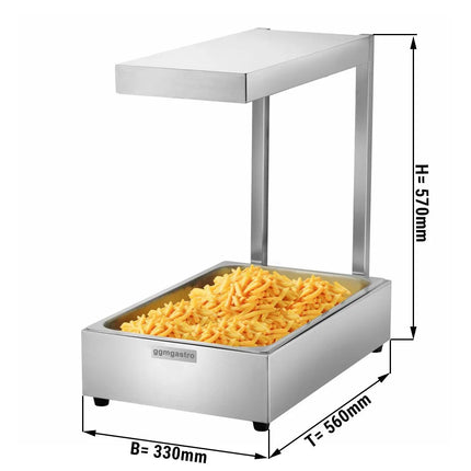 GGM Gastro Commercial Heated Gantry Infrared with Heat Lamp - 335x565mm - 1kW - for GN 1/1