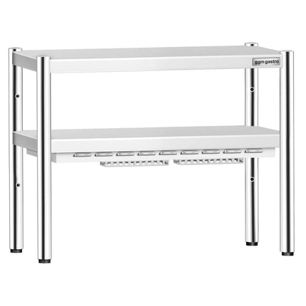 GGM Gastro Commercial Heated Gantry PREMIUM with 1 Ceramic Heater - 800x370mm - 700W - 2 Tier - height-adjustable