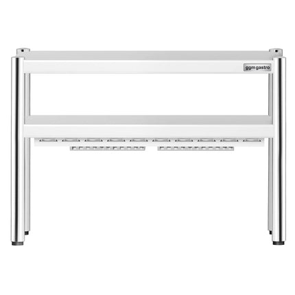 GGM Gastro Commercial Heated Gantry PREMIUM with 1 Ceramic Heater - 800x370mm - 700W - 2 Tier - height-adjustable