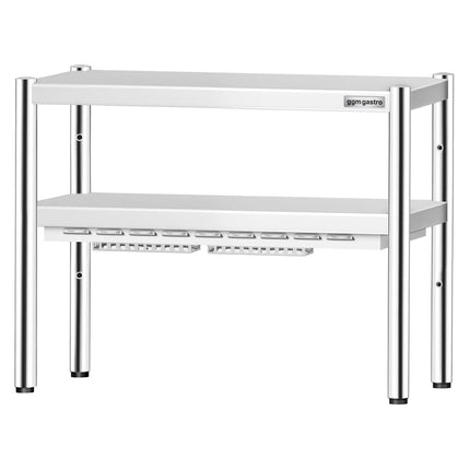 GGM Gastro Commercial Heated Gantry PREMIUM with 1 Ceramic Heater - 800x370mm - 700W - 2 Tier - height-adjustable