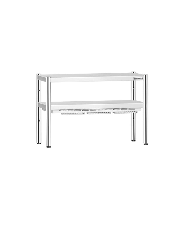 GGM Gastro Commercial Heated Gantry PREMIUM with 2 Ceramic Heaters - 1200x370mm - 1.05kW - 2 Tier - height-adjustable
