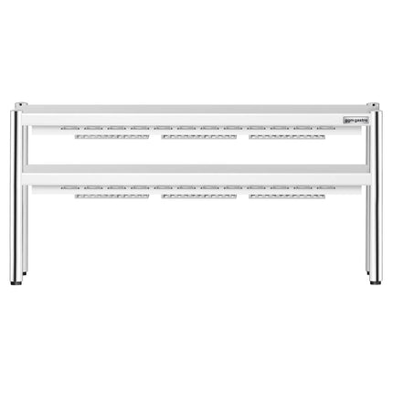 GGM Gastro Commercial Heated Gantry PREMIUM with 2 Ceramic Heaters - 1400x370mm - 2x 1.05kW - 2 Tier - height-adjustable