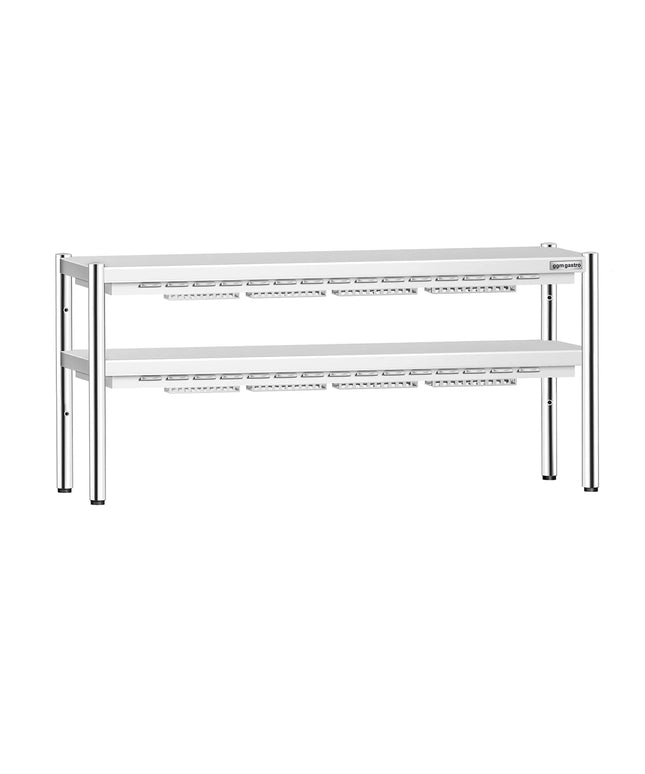 GGM Gastro Commercial Heated Gantry PREMIUM with 2 Ceramic Heaters - 1800x370mm - 2x 1.4kW - 2 Tier - height-adjustable