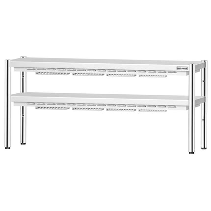GGM Gastro Commercial Heated Gantry PREMIUM with 2 Ceramic Heaters - 1800x370mm - 2x 1.4kW - 2 Tier - height-adjustable